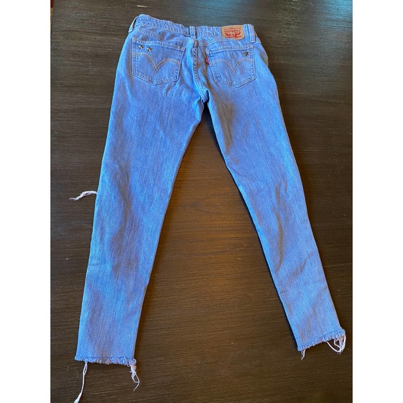 Levi's 535 Skinny Denim with Hearts and Stars, Size 27 - Picture 4 of 4